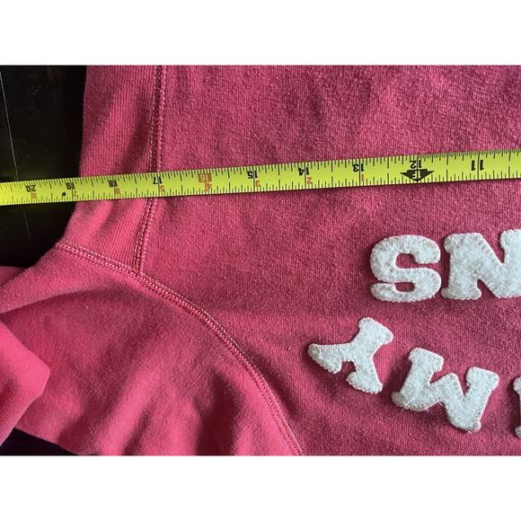 Tommy Jeans Pullover Long Sleeve V Neck Hooded Sweatshirt Small Red Vintage - Picture 9 of 16